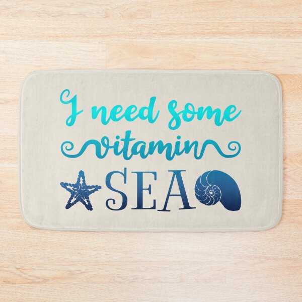 Item preview, I Need Some Vitamin Sea Cool Blue Ombre Text Summer Ocean Text Design designed and sold by TrulyEpoque.