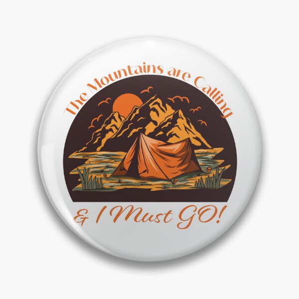 Item preview, The Mountains are Calling & I must go - Orange Brown designed and sold by Unaiza Khalid.