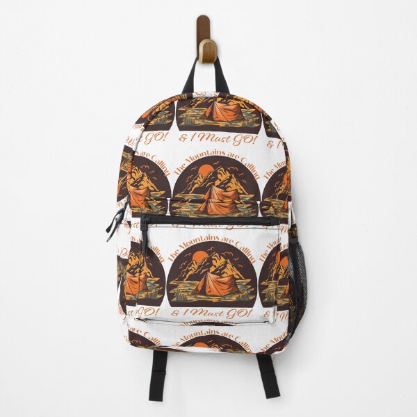 Item preview, The Mountains are Calling & I must go - Orange Brown designed and sold by Unaiza Khalid.