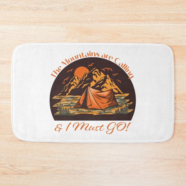 Item preview, The Mountains are Calling & I must go - Orange Brown designed and sold by Unaiza Khalid.