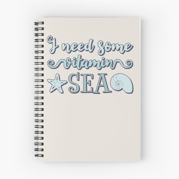 Item preview, I Need Some Vitamin Sea Cool Pastel Blue Text Summer Ocean Text Design designed and sold by TrulyEpoque.