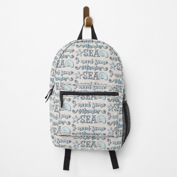 Item preview, I Need Some Vitamin Sea Cool Pastel Blue Text Summer Ocean Text Design designed and sold by TrulyEpoque.