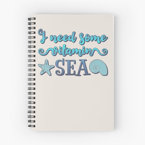 Item preview, I Need Some Vitamin Sea Cool Blue Text Summer Ocean Text Design designed and sold by TrulyEpoque.
