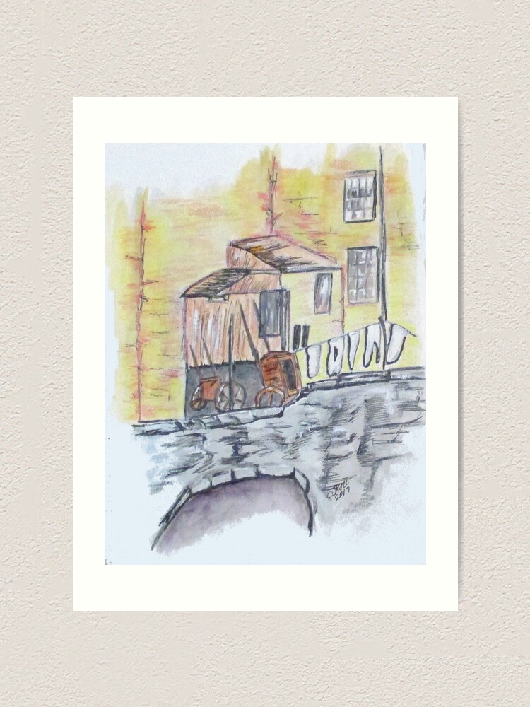 Alternate view of Vintage Wash Day Art Print