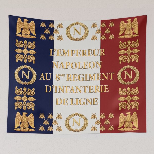 Item preview, Napoleonic French drapeaux de 8ème Regiment d'infanterie designed and sold by SimonBauwelinck.