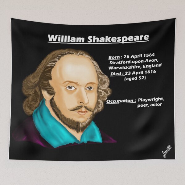 Item preview, William Shakespeare designed and sold by Red bubble Artist.