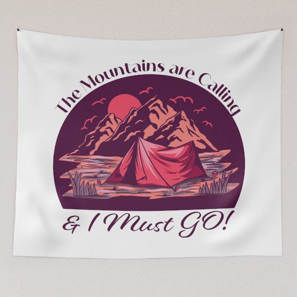 Item preview, The Mountains are Calling & I must go - Purple designed and sold by Unaiza Khalid.