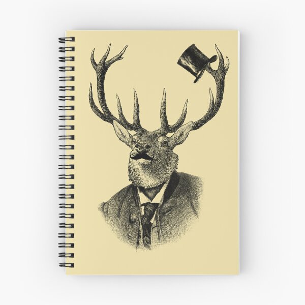 Item preview, Funny deer portrait (black and sand) designed and sold by Madame Memento.