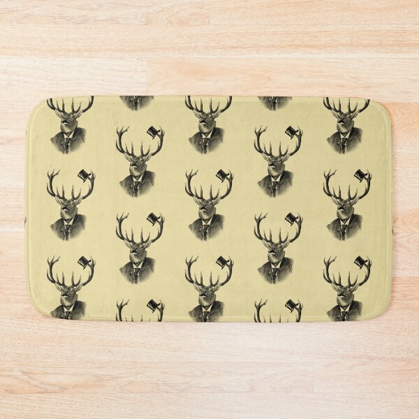 Item preview, Funny deer portrait (black and sand) designed and sold by Madame Memento.