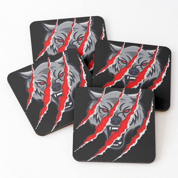 Item preview, angry wolf claws. red wolf claws. werewolf shirt and sticker designed and sold by haideralibhai.