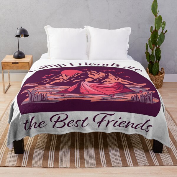 Item preview, Camp Friends are the Best Friends - Purple Mountains designed and sold by Unaiza Khalid.
