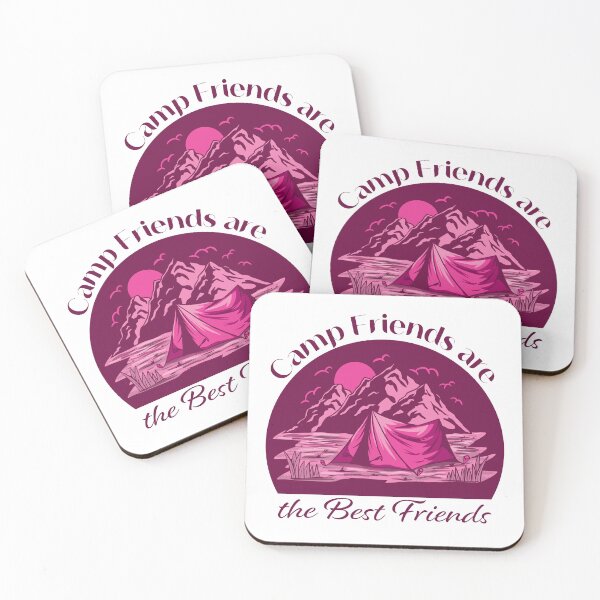Item preview, Camp Friends are the Best Friends - Pink Mountains designed and sold by Unaiza Khalid.