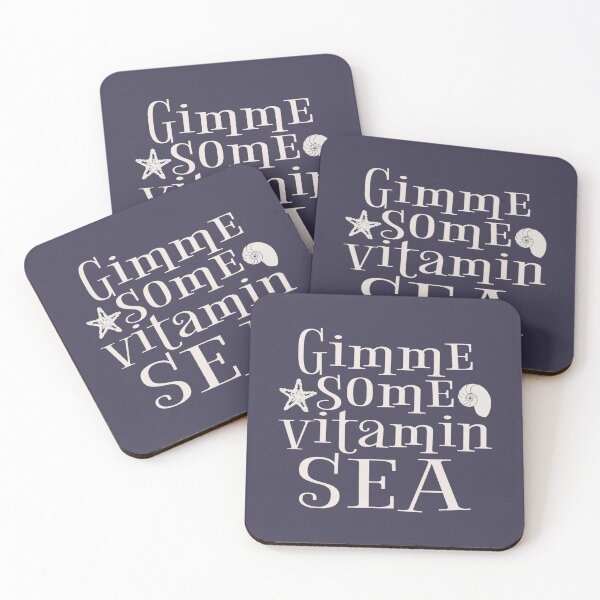 Item preview, Gimme Some Vitamin Sea Cool And Fun Summer Ocean Text Design designed and sold by TrulyEpoque.