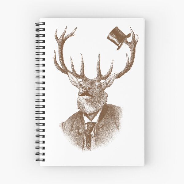 Item preview, Funny deer portrait (brown and white) designed and sold by Madame Memento.