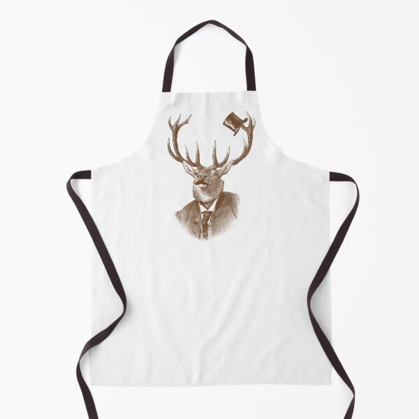 Item preview, Funny deer portrait (brown and white) designed and sold by Madame Memento.