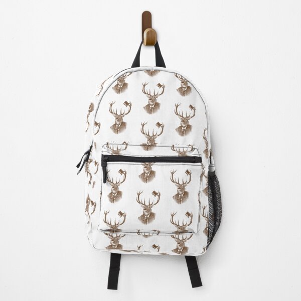 Item preview, Funny deer portrait (brown and white) designed and sold by Madame Memento.