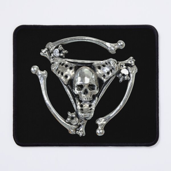Item preview, Skull and Crossbones 45 RPM Record Adapter Symbol Halloween Skull Design (Skull Jewelry Metal Silver Chrome Skulls Sedlec Ossuary) designed and sold by Mechanical Whispers.