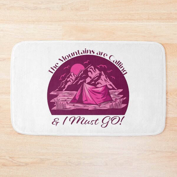 Item preview,  The Mountains are Calling & I must go - Pink designed and sold by Unaiza Khalid.