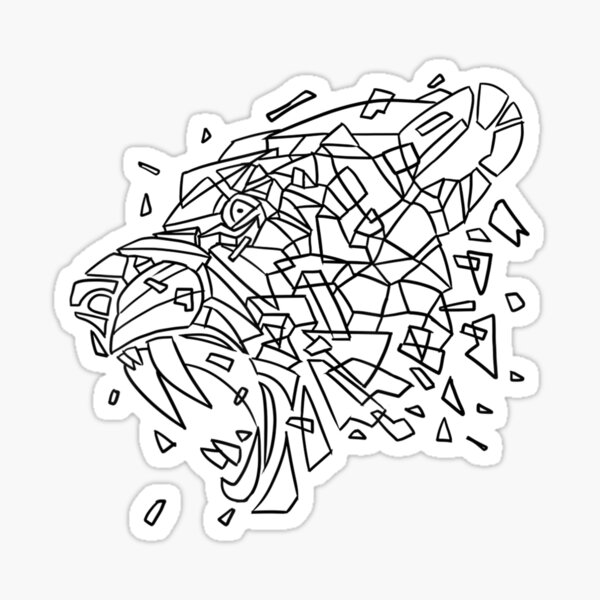 "Minimalist Saber Tooth tiger" Sticker for Sale by gqqiskath | Redbubble