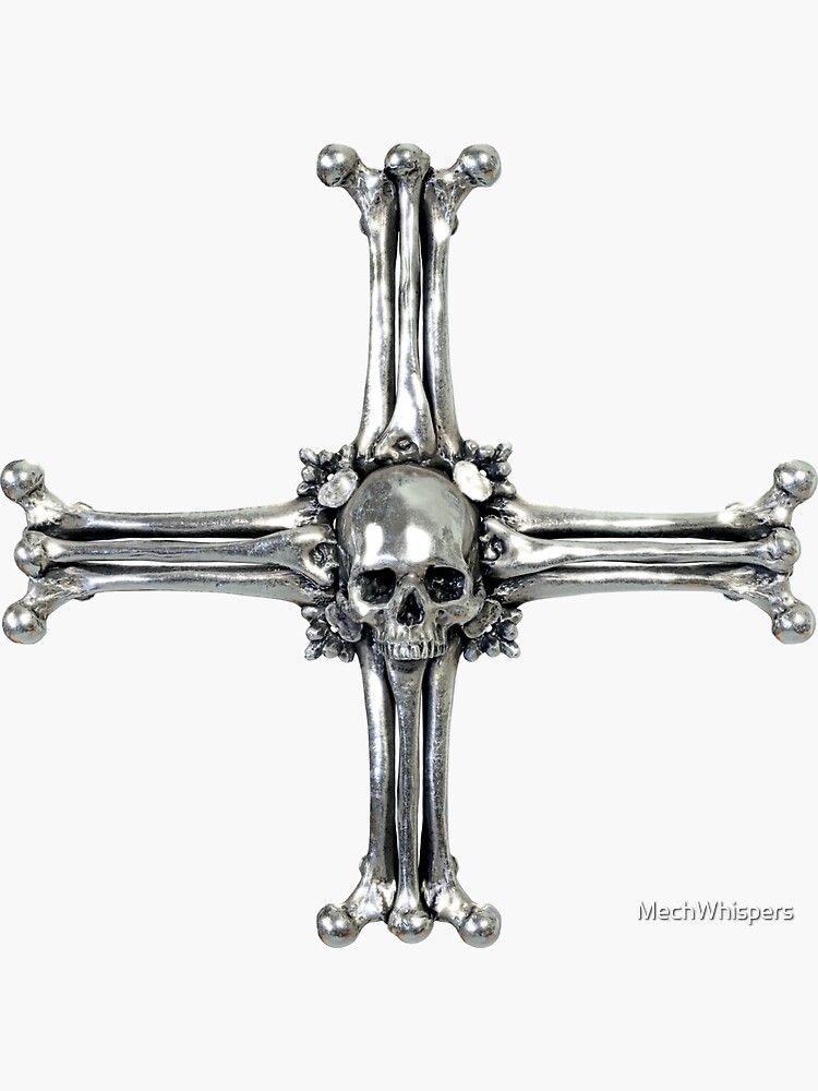 Skull and Crossbones Templar Cross Symbol Halloween Skull Design