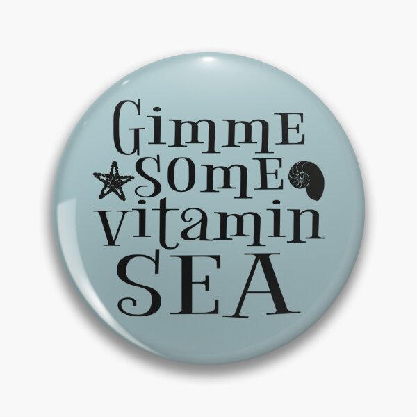 Item preview, Gimme Some Vitamin Sea Black Text Fun Summer Ocean Text Design designed and sold by TrulyEpoque.
