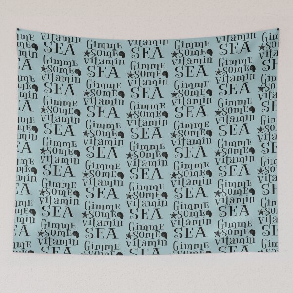Item preview, Gimme Some Vitamin Sea Black Text Fun Summer Ocean Text Design designed and sold by TrulyEpoque.