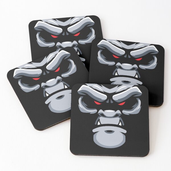 Item preview, angry gorilla face. cartoonic gorilla face. gorilla shirt and sticker designed and sold by haideralibhai.
