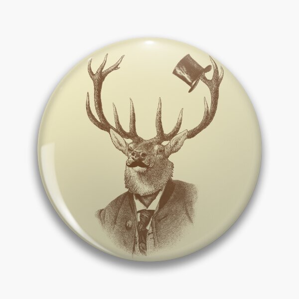 Item preview, Funny deer portrait (brown and cream) designed and sold by Madame Memento.