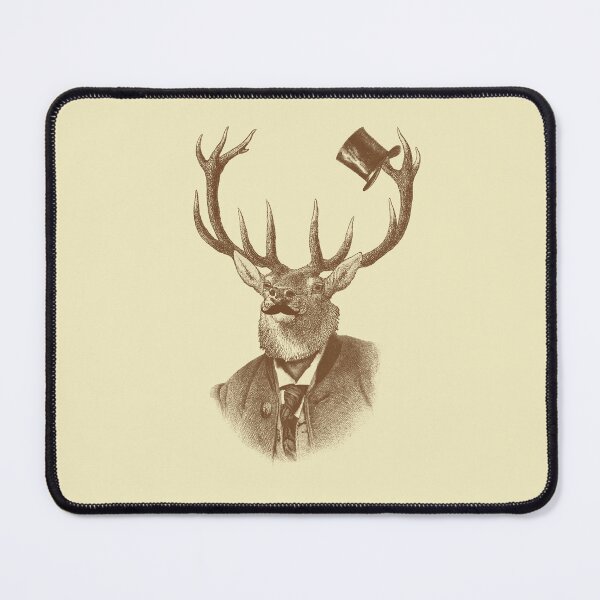 Item preview, Funny deer portrait (brown and cream) designed and sold by Madame Memento.
