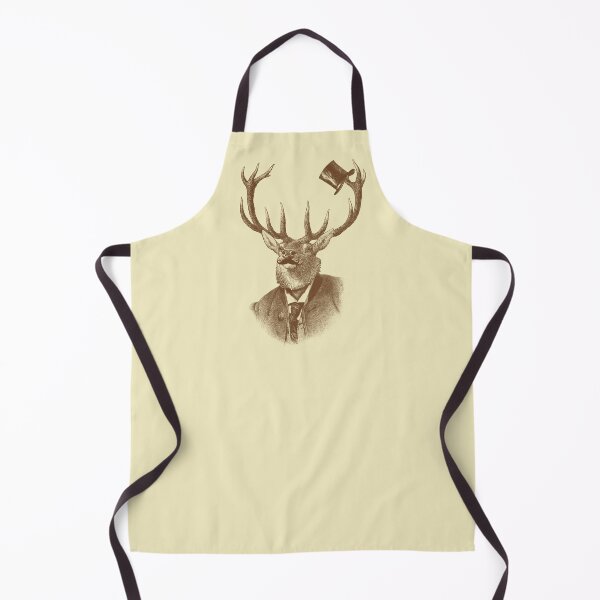 Item preview, Funny deer portrait (brown and cream) designed and sold by Madame Memento.