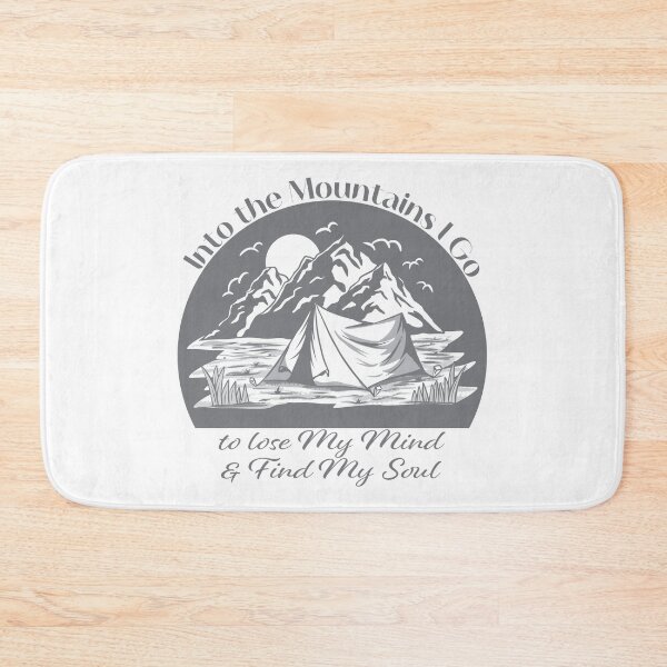 Item preview, Into The Mountains I go to lose my mind & find my soul - Gray designed and sold by Unaiza Khalid.