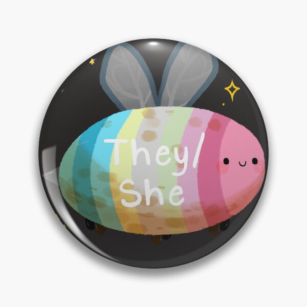 Item preview, Gender Questioning they/she Bee designed and sold by Smoltsuki.