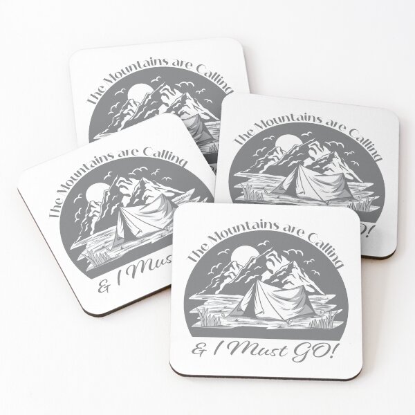 Item preview, The Mountains are Calling & I must go - Gray designed and sold by Unaiza Khalid.
