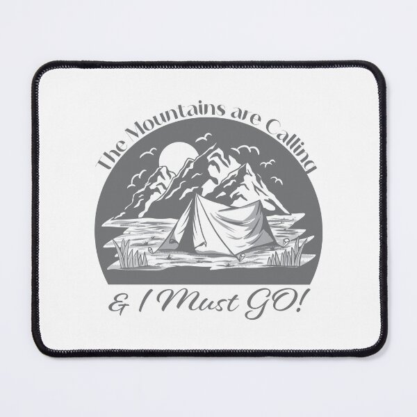 Item preview, The Mountains are Calling & I must go - Gray designed and sold by Unaiza Khalid.