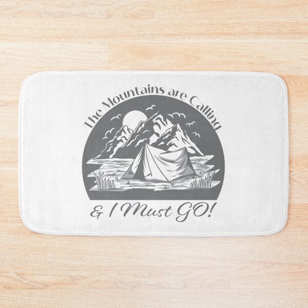 Item preview, The Mountains are Calling & I must go - Gray designed and sold by Unaiza Khalid.