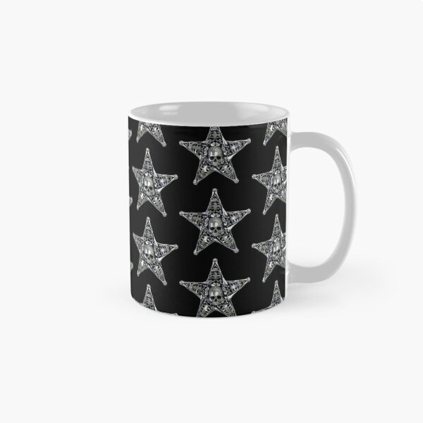 Item preview, Skull and Crossbones Pentagram Witch Symbol Halloween Skull Design (Skull Jewelry Metal Silver Chrome Skulls Sedlec Ossuary) designed and sold by Mechanical Whispers.