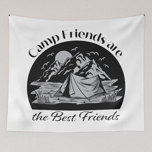 Item preview, Camp Friends are the Best Friends - Black designed and sold by Unaiza Khalid.