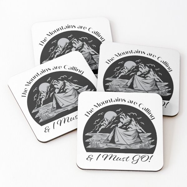 Item preview, The Mountains are Calling & I must go - Black designed and sold by Unaiza Khalid.