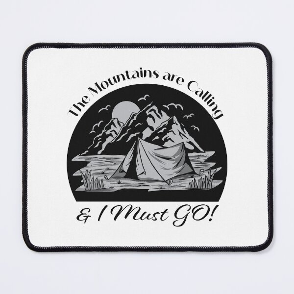 Item preview, The Mountains are Calling & I must go - Black designed and sold by Unaiza Khalid.