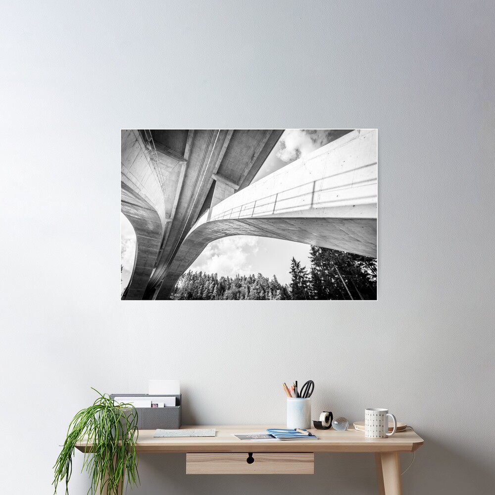 Motorway bridge - mass concrete Poster