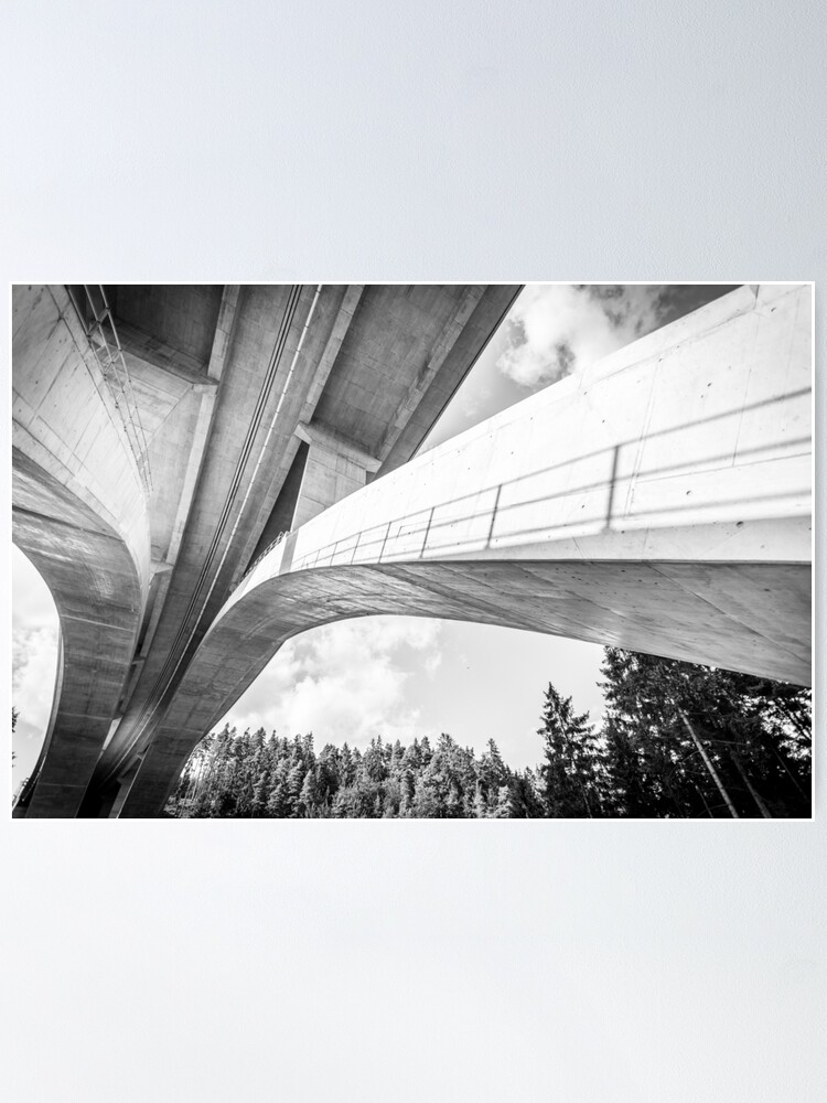 Alternate view of Motorway bridge - mass concrete Poster