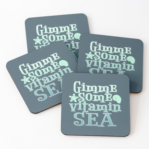 Item preview, Gimme Some Vitamin Turquoise Green Ombre Shadow Text Fun Summer Ocean Text Design designed and sold by TrulyEpoque.