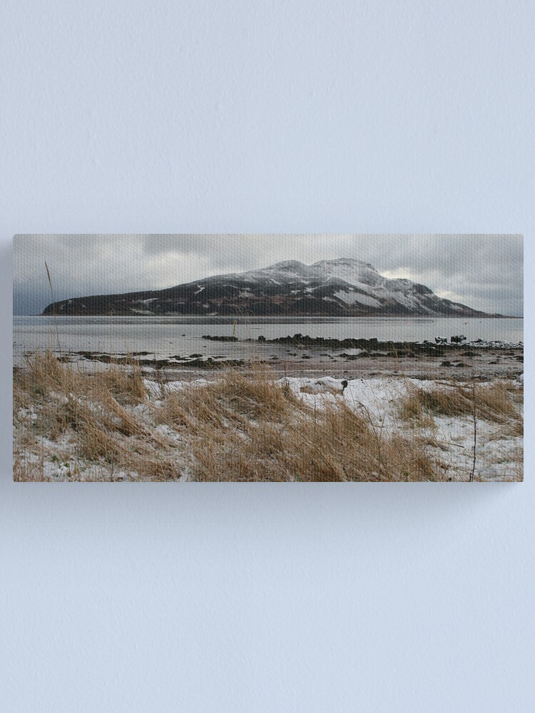 Alternate view of Holy Isle in winter Canvas Print