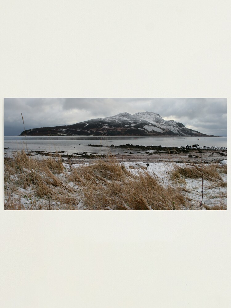 Thumbnail 1 of 3, Photographic Print, Holy Isle in winter designed and sold by orcadia.