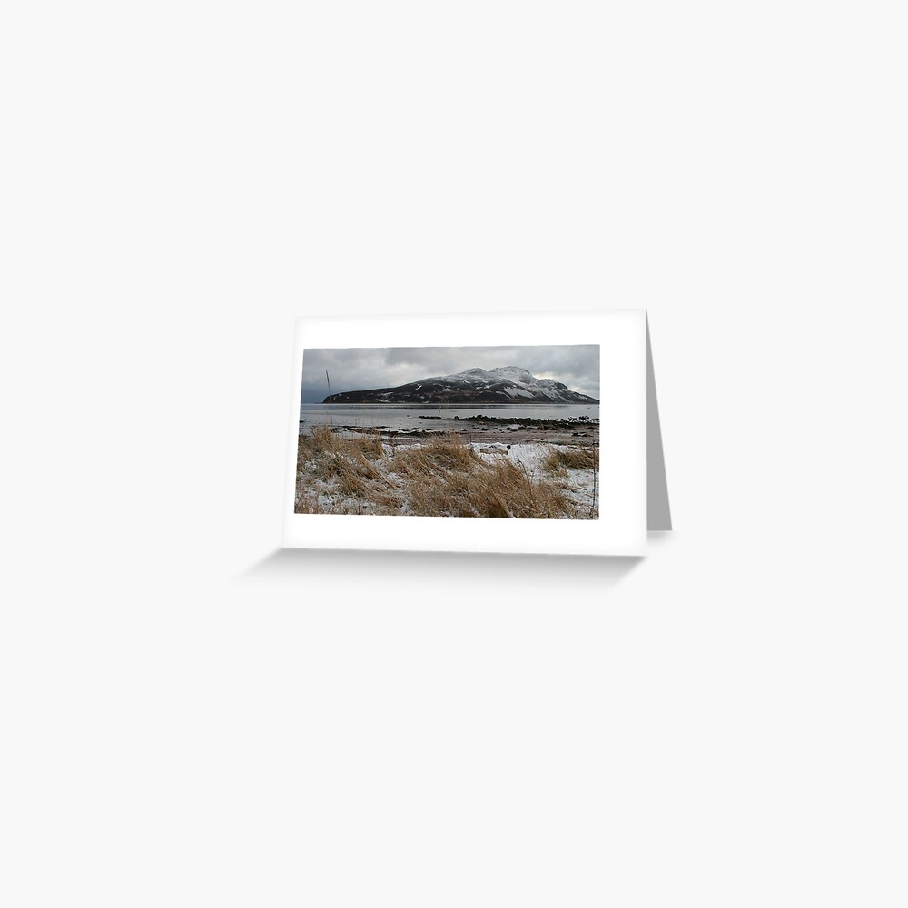 Holy Isle in winter Greeting Card