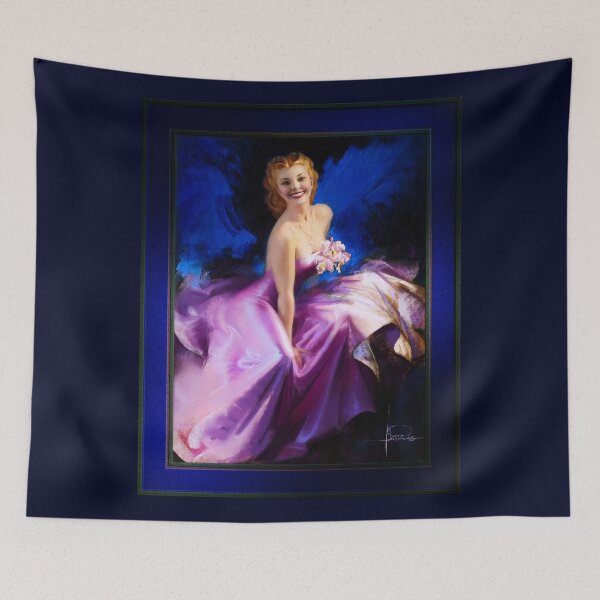 Item preview, Satin Rose by Rolf Armstrong Remastered Vintage Art Xzendor7 Reproduction designed and sold by Xzendor7 Digital Art Creations.