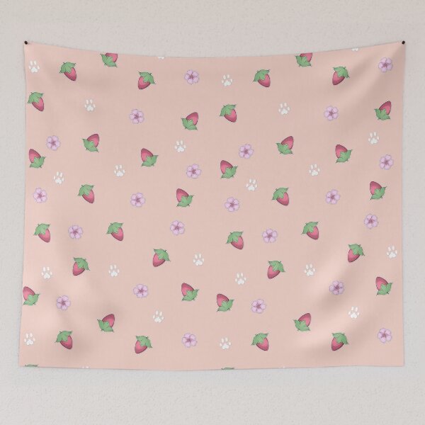 Item preview, strawberries, paws and flowers designed and sold by PrismarineStudio.