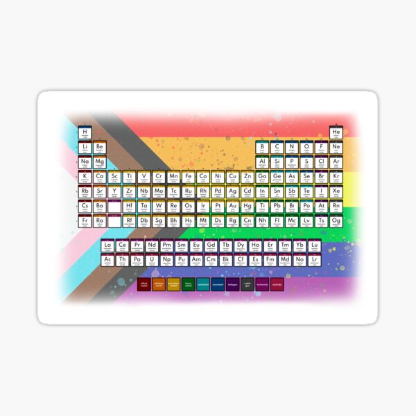 Periodic Table Pride Flag Sticker