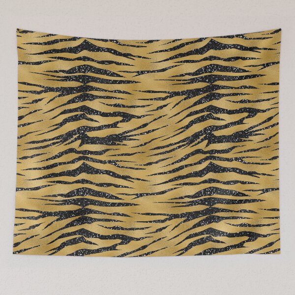 Item preview, Tiger strips Pattern Black Gold Animal Skin Pattern Gift Premium Art Apparel Essential Motivation Inspiration Joy Mood  Funny Cat Halloween designed and sold by DesignByHeartUK.