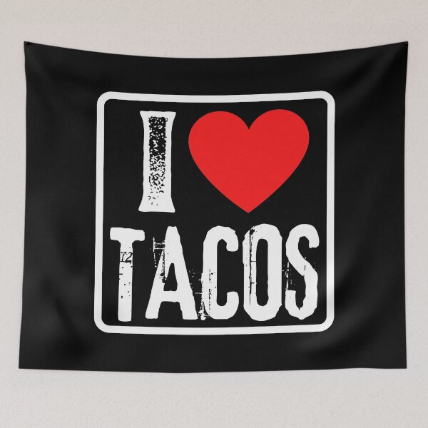 Item preview, I Love Tacos - I Heart Mexican Food Lover Gift designed and sold by foodiemarie.